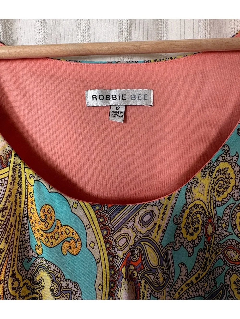 Robbie Bee Dress Size 12 Multi-Color Paisley Print #boho #chic #mermaidcore